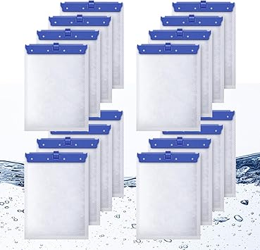 Premium Quiet 16 Count Large Filter Cartridges Compatible with Whisper Bio Bag Filters, Large Aquarium Filter Cartridge for Whisper 20i 40i, IQ20/30/45/60, PF20/30/40/60 and Repto Filter - High-Efficiency Aquarium Filter