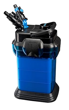 Premium Quiet Penn-Plax Cascade 700 Canister Filter - 185 GPH Aquarium Filter for Tanks Up to 65 Gallons - 360 Degree Flow Valves, Poly Fiber Pads, Bio-Sponge & Activated Carbon -Fresh & Saltwater - 11x10x15in - High-Efficiency Aquarium Filter