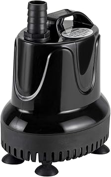 Premium Quiet hygger 400 GPH Quick Water Change Aquarium Pump Submersible Fountain Water Pump Fish Tank Pond Drain Transfer Pump with 3 Adaptors - High-Efficiency Aquarium Filter