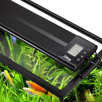Premium Quiet hygger Auto On Off LED Aquarium Light 48-55 Inches Dimmable 7 Colors Full Spectrum Fish Tank Light Fixture for Freshwater Planted Tank Build in Timer Daylight Moonlight & 24/7 Cycle - High-Efficiency Aquarium Filter
