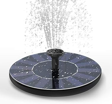 Premium Quiet Solar Fountain Water Pump for Bird Bath, New Upgraded Mini Solar Powered Fountain Pump 1.5W Free Standing Solar Panel Kit Water Fountain for Garden, Pond, Pool, and Outdoor - High-Efficiency Aquarium Filter