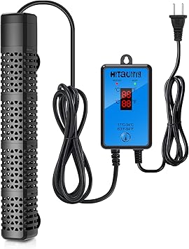 Premium Quiet HiTauing Aquarium Heater, Upgraded 300W/500W Fish Tank Heater with Intelligent Leaving Water Automatically Stop Heating and Advanced Temperature Control System, Suitable for Saltwater and Freshwater - High-Efficiency Aquarium Filter