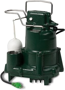 Zoeller M98 Flow-Mate 1/2 HP Cast Iron Sump Pump with LED Plug