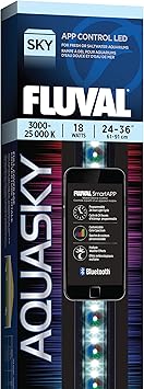 Fluval Aquasky 2.0 Bluetooth LED Light - 18W, 24-36", RGB+6500K, App Control
