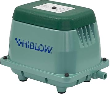 HIBLOW HP-80 Linear Air Pump 80 LPM - Quiet Pond Aerator Septic