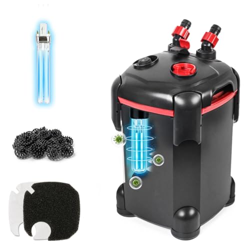 Premium Quiet PONDFORSE Canister Filter, External Aquarium Filter Ultra-Quiet Water Circulation Cleaning Machine with Media for Fish Tanks and Aquariums - High-Efficiency Aquarium Filter detail