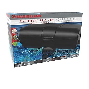 Premium Quiet Marineland Bio-Wheel Penguin 450 GPH Power Aquarium Filter, Ultra-Quiet Hang-On-Back Fish Tank Filter with Multi-Stage Filtration for Aquariums Up to 90 Gallons - High-Efficiency Aquarium Filter