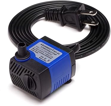 Premium Quiet AQUANEAT Small Fountain Pump, 80 GPH Submersible Water Pump for Aquarium Fish Tank, Outdoor Water Fountain, Hydroponics, Pond Filter Pump - High-Efficiency Aquarium Filter