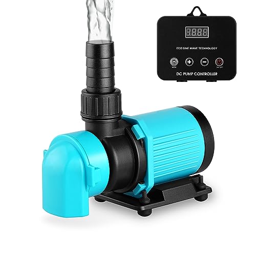 Premium Quiet 660GPH Aquarium Return pump with LCD display controller, DC 24V 25W aquarium pump for saltwater freshwater aquarium,fish tank,sump,20 speeds ECO Quiet Submersible and inline pump - High-Efficiency Aquarium Filter detail
