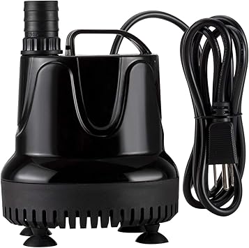 Premium Quiet hygger 1060 GPH Quick Water Change Aquarium Pump Submersible Fountain Water Pump Fish Tank Pond Drain Transfer Pump with 3 Adaptors - High-Efficiency Aquarium Filter