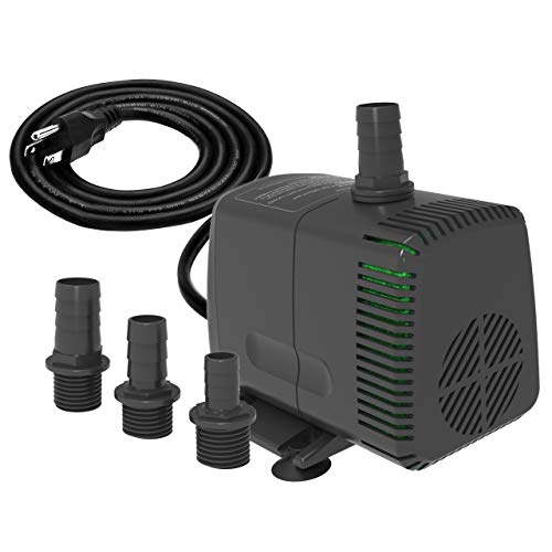 Premium Quiet Knifel Submersible Pump 880GPH (3500L/H 60W) Ultra Quiet with Over Heating Protection 10.2ft High Lift for Fountains, Hydroponics, Ponds, Aquariums & More… - High-Efficiency Aquarium Filter detail