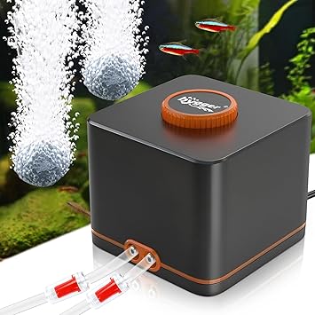 Premium Quiet hygger Strong Aquarium Air Pump for Medium Large Fish Tank, Hydroponic Systerm, Household Commercial Use - High-Efficiency Aquarium Filter