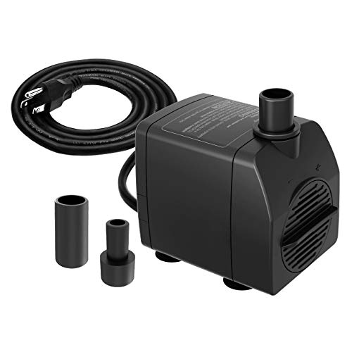 Premium Quiet Knifel Submersible Pump 200GPH Ultra Quiet with Over Heating Protection 5.2ft High Lift for Fountains, Hydroponics, Ponds, Aquariums & More… - High-Efficiency Aquarium Filter detail