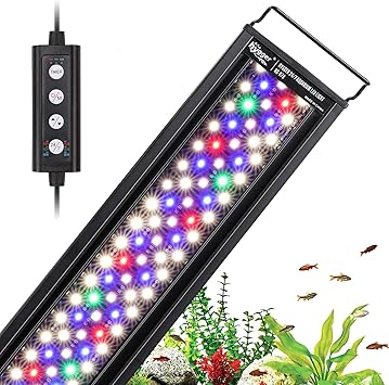 Premium Quiet hygger 42W 24/7 Lighting Aquarium LED Light, Sunrise-Daylight-Moonlight Mode and DIY Mode, Timer Adjustable Brightness Fish Tank Light with Extendable Bracket 7 Colors for Planted Tank - High-Efficiency Aquarium Filter