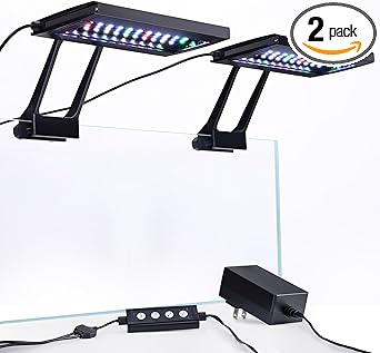 Premium Quiet hygger Clip On Aquarium LED Light with Multi-Channel Controller, Fish Tank Light 24/7 Lighting Sunrise-Daylight-Moonlight and DIY Mode, Adjustable Timer/Brightness Light 7 Colors for Freshwater (2) - High-Efficiency Aquarium Filter