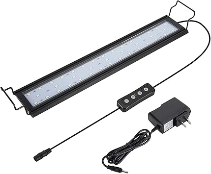 Premium Quiet hygger 14W Full Spectrum Aquarium Light with Aluminum Alloy Shell Extendable Brackets, White Blue Red LEDs, External Controller, for Freshwater Fish Tank (18-24 inch) - High-Efficiency Aquarium Filter