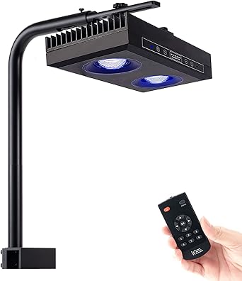 Premium Quiet Aquarium Light - 95 Watt Sunrise Sunset Moonlight, Group Control Program Coral Reef Light Dimmable Full Spectrum for Marine Tanks,Saltwater Tank Light with Timer (Brackets) - High-Efficiency Aquarium Filter