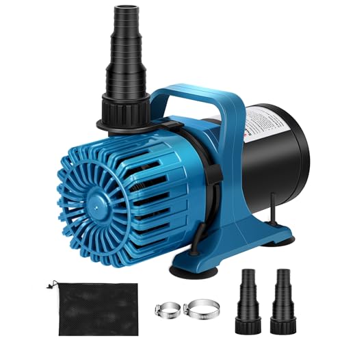 Premium Quiet TONGCHANT 1800 GPH Pond Pump, 14FT Lift, 100W Submersible Water Pump with 180° Rotatable Outlet, Quiet Fountain Pump, for Pond, Fountain, Waterfall & Water Garden, 20FT Cord & Barrier Bag, UL Listed - High-Efficiency Aquarium Filter detail