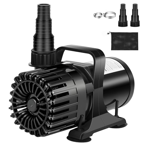 Premium Quiet Pond Pump, 1800 GPH & 14ft Lift, 100W Ultra-Quiet Fountain Pump for Fish Koi Pond Waterfall & Water Feature, Submersible Water Pump,180° Adjustable Outlet, Barrier Bag & 20FT Cord, UL Listed - High-Efficiency Aquarium Filter detail