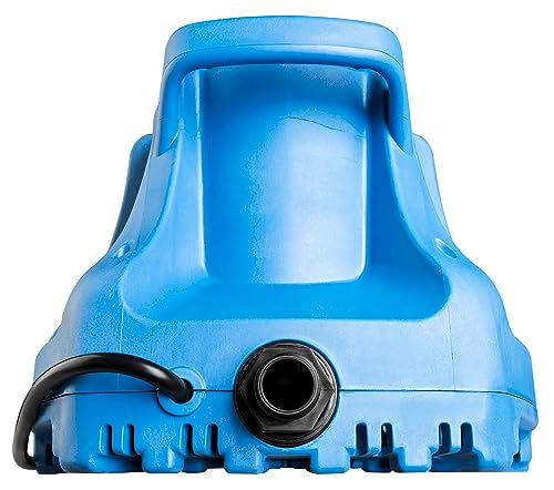 Premium Quiet Little Giant APCP-1700 115-Volt, 1/3 HP, 1745 GPH, Automatic, Submersible, Swimming Pool Cover Pump with 25-Ft. Cord, Light Blue, 577301 - High-Efficiency Aquarium Filter detail
