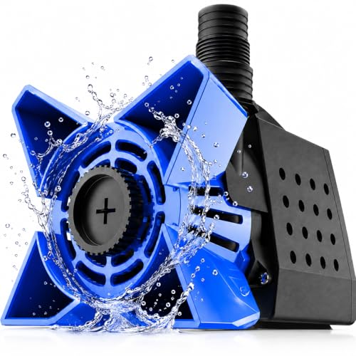 Premium Quiet AgiiMan Pond Pumps -2HP 3500GPH Pool Cover Pump with Filter Bag and 33 FT Cable, Submersible Water Pump Max Lifting Height 20 FT, Ultra Quiet Sump Pump for Pond, Waterfall, Blue - High-Efficiency Aquarium Filter detail