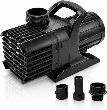 Premium Quiet Aqua Pulse Submersible Pond Pump, 3,000 GPH, 33 ft Cord | 19 ft max head, 33 ft power cord, 192W energy efficient motor, Ultra quiet, For koi ponds, Waterfalls, Skimmers - High-Efficiency Aquarium Filter