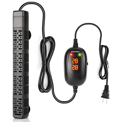 Premium Quiet HiTauing Aquarium Heater, 50W/100W/200W/300W/500W Submersible Fish Tank Heater with Over-Temperature Protection and Automatic Power-Off When Leaving Water for Saltwater and Freshwater - High-Efficiency Aquarium Filter detail