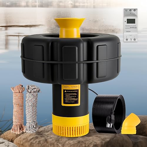 Premium Quiet Pond Fountain Aerator, 1HP 15000 GPH Fountain Pump with Timer, 15A/110V 100FT power cord, 2 Spray Patterns, Energy-Efficient Water Circulation for Ponds & Lakes - High-Efficiency Aquarium Filter detail
