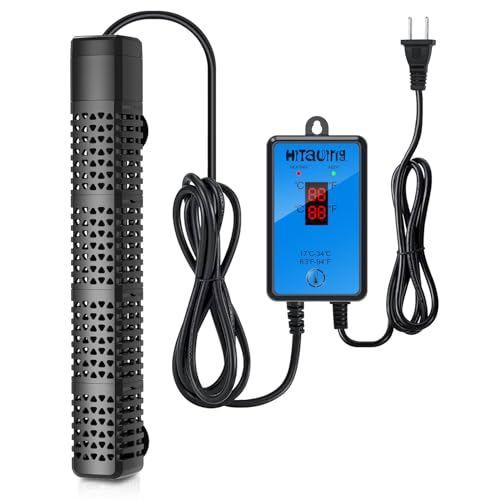 Premium Quiet HiTauing Aquarium Heater, Upgraded 300W/500W Fish Tank Heater with Intelligent Leaving Water Automatically Stop Heating and Advanced Temperature Control System, Suitable for Saltwater and Freshwater - High-Efficiency Aquarium Filter detail