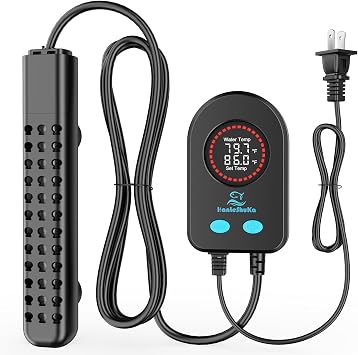 Premium Quiet 200W Aquarium Heater for 20-40 Gallon with Auto Shut-Off When Leaving Water—Submersible Fish Tank Heater, Dry-Burn & Overheat Protection, Explosion-Proof, Freshwater Saltwater Turtle Tank - High-Efficiency Aquarium Filter
