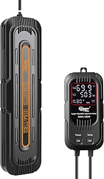 Premium Quiet hygger Aquarium Heater, 400W/800W Adjustable Power Fish Tank Heater with Digital Display External Controller, Automatic Power-Off Protection Heater for 80-132 Gallons Freshwater and Saltwater Tank - High-Efficiency Aquarium Filter