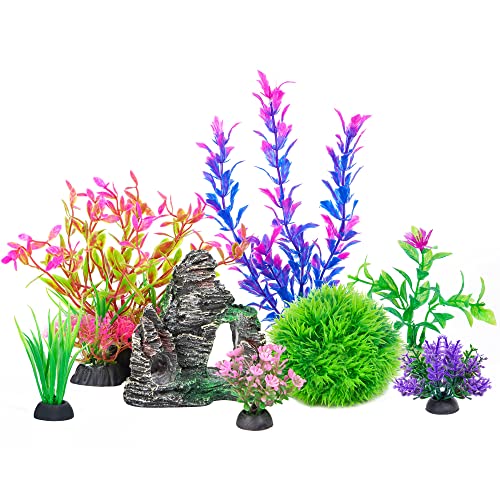 Premium Quiet Ameliade Aquarium Artificial Plastic Plants Decorations and Rock Cave Decor Set Goldfish Betta Fish Tank Accessories Small Large Fish Bowl Ornaments - High-Efficiency Aquarium Filter detail