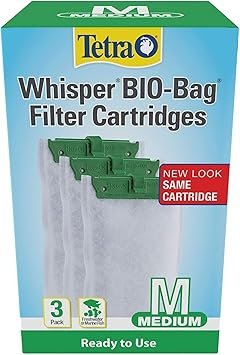 Tetra Whisper Bio-Bag Medium Filter Cartridges for Aquariums, 3-Pack, Fits 5-10 Gal