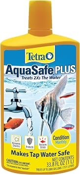 Tetra AquaSafe Plus Water Conditioner & Dechlorinator - 33.8 oz