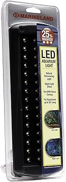 Marineland LED Aquarium Light – 25% Brighter, Natural Shimmer, Blue Night Mode, Up to 30" Tanks