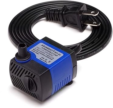 Premium Quiet AQUANEAT Small Fountain Pump, 80 GPH Submersible Water Pump for Aquarium Fish Tank, Outdoor Water Fountain, Hydroponics, Pond Filter Pump - High-Efficiency Aquarium Filter