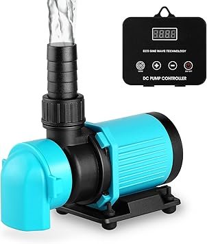 Premium Quiet 660GPH Aquarium Return pump with LCD display controller, DC 24V 25W aquarium pump for saltwater freshwater aquarium,fish tank,sump,20 speeds ECO Quiet Submersible and inline pump - High-Efficiency Aquarium Filter