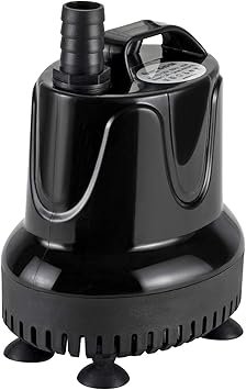 Premium Quiet hygger 215 GPH Quick Water Change Aquarium Pump Submersible Fountain Water Pump Fish Tank Pond Drain Transfer Pump with 2 Adaptors - High-Efficiency Aquarium Filter