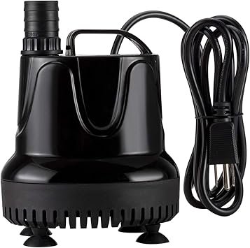 Premium Quiet hygger 1060 GPH Quick Water Change Aquarium Pump Submersible Fountain Water Pump Fish Tank Pond Drain Transfer Pump with 3 Adaptors - High-Efficiency Aquarium Filter