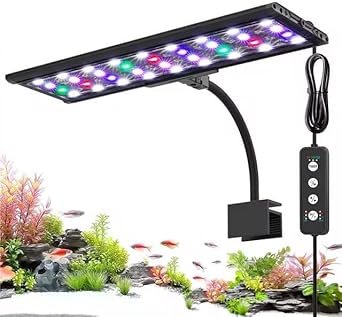 Premium Quiet AQQA LED Aquarium Light, 24/7 Mode Clip on Fish Tank Light with Memory Function, DIY Mode Full Spectrum Aquarium Plant Light, Adjustable Timer/Brightness, IP68 Waterproof for 11-16 Inch Fish Tank 11W - High-Efficiency Aquarium Filter