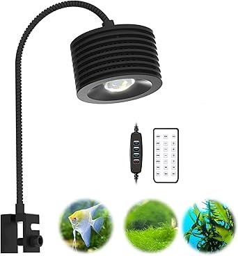Premium Quiet Lominie 16W Full Spectrum Aquarium Light, 4 Channels Remote Control，Adjustable Gooseneck Freshwater Super Bright Fish Tank Light for Planted Nano Freshwater Aquarium Tank - High-Efficiency Aquarium Filter